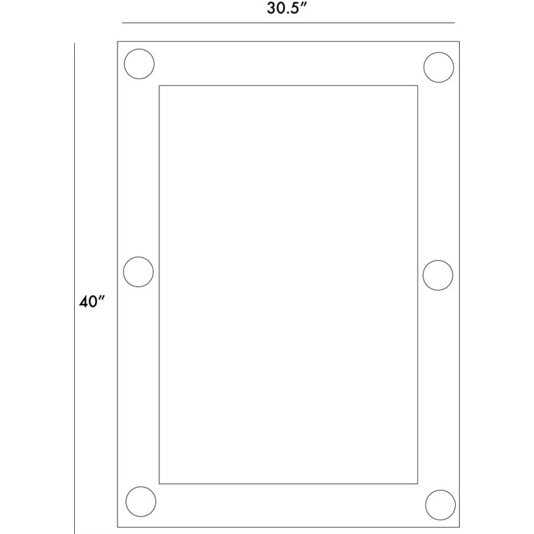 Baldwin Mirror - Dimensions (Inches)