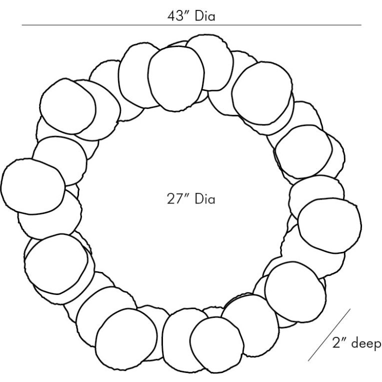 Kensey Discs Mirror - Dimensions (Inches)