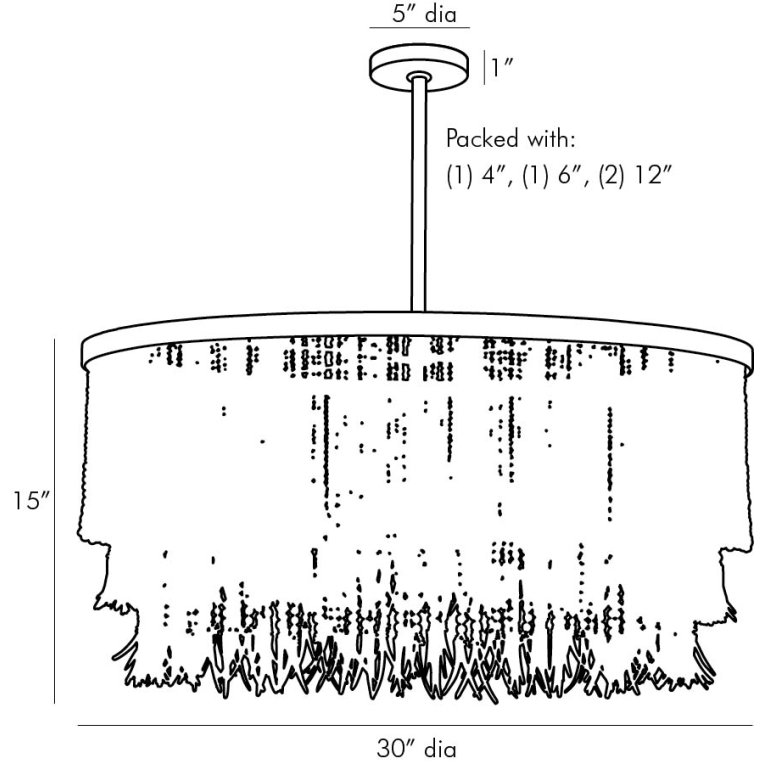 Baja Chandelier - Dimensions (Inches)