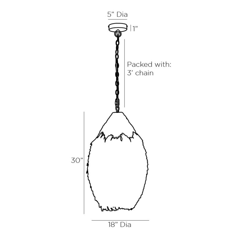 Orla Pendant - Dimensions (Inches)