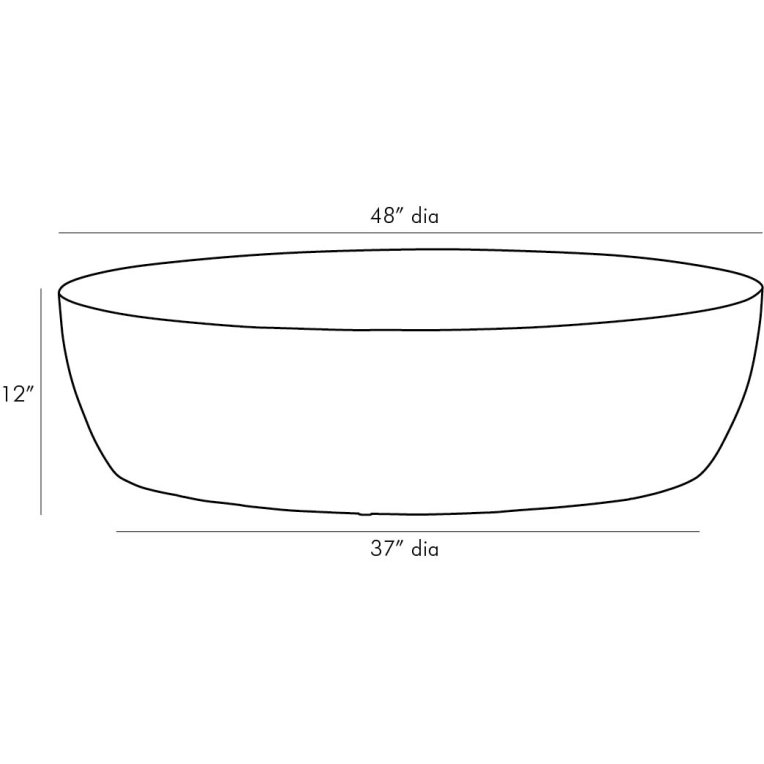 Jacob Large Coffee Table - Dimensions (Inches)