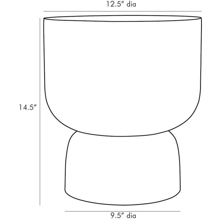 Ashton Short Vase - Dimensions (Inches)