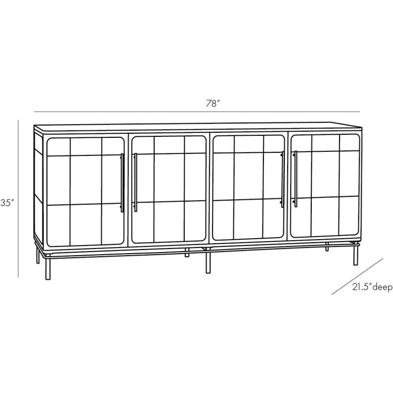 Edison Credenza - Dimensions (Inches)