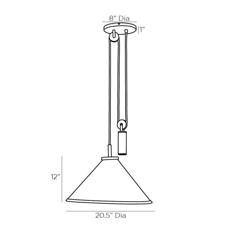 Norfolk Pendant - Dimensions (Inches)
