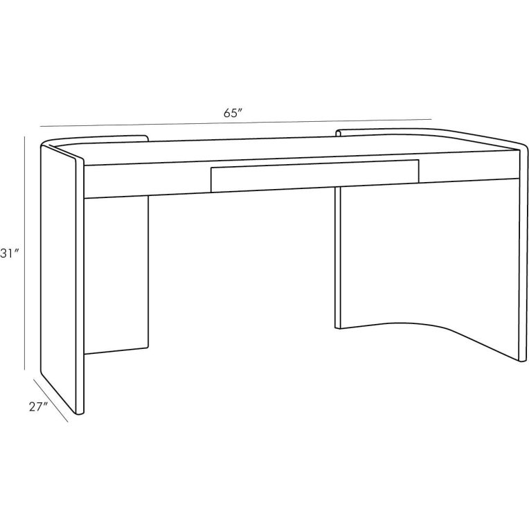 Parnell Desk - Dimensions (Inches)