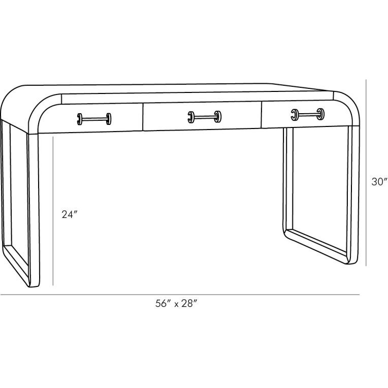 Victoria Desk - Dimensions (Inches)