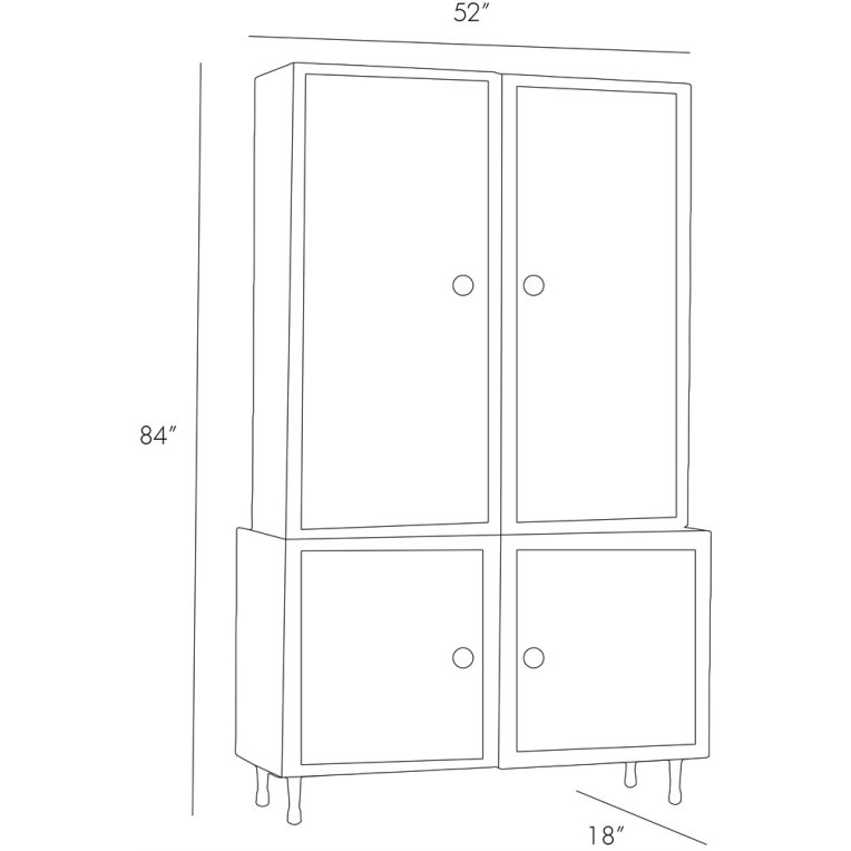 Kilpatrick Tall Cabinet - Dimensions (Inches)