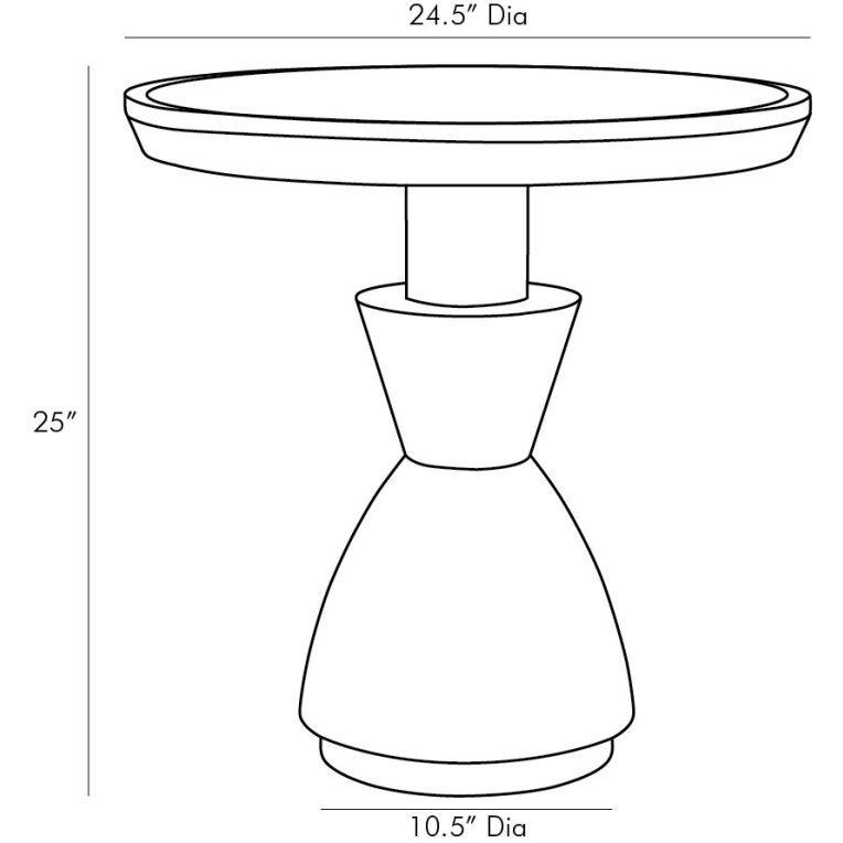 Mahoun End Table - Dimensions (Inches)