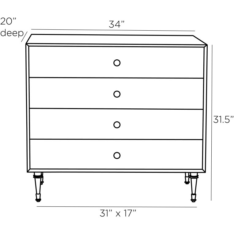 Melbourne Chest - Dimensions (Inches)