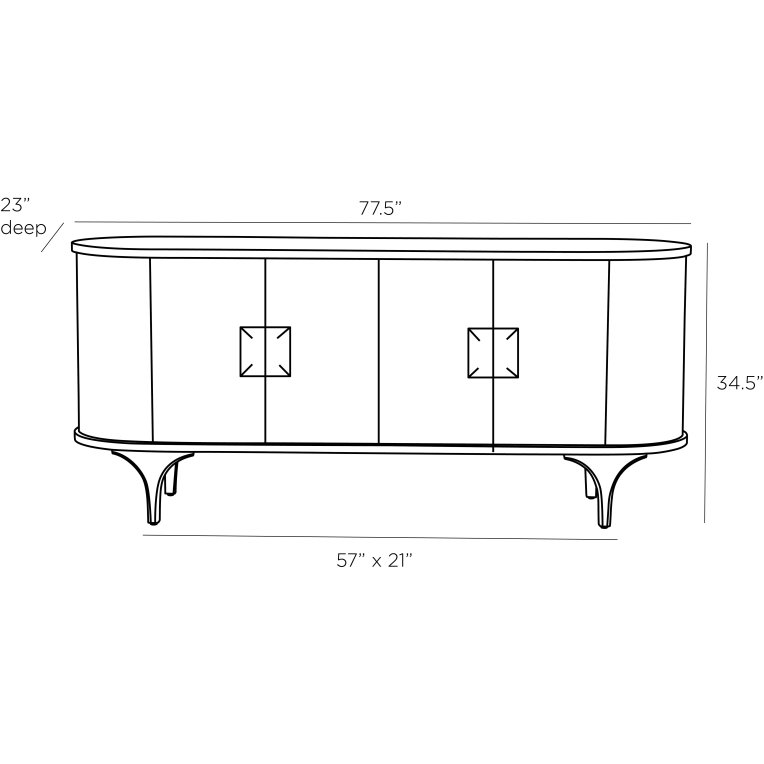 Nathaniel Credenza - Dimensions (Inches)