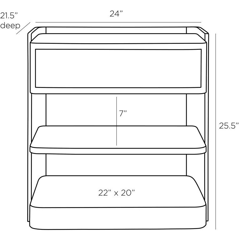 Medici Side Table - Dimensions (Inches)