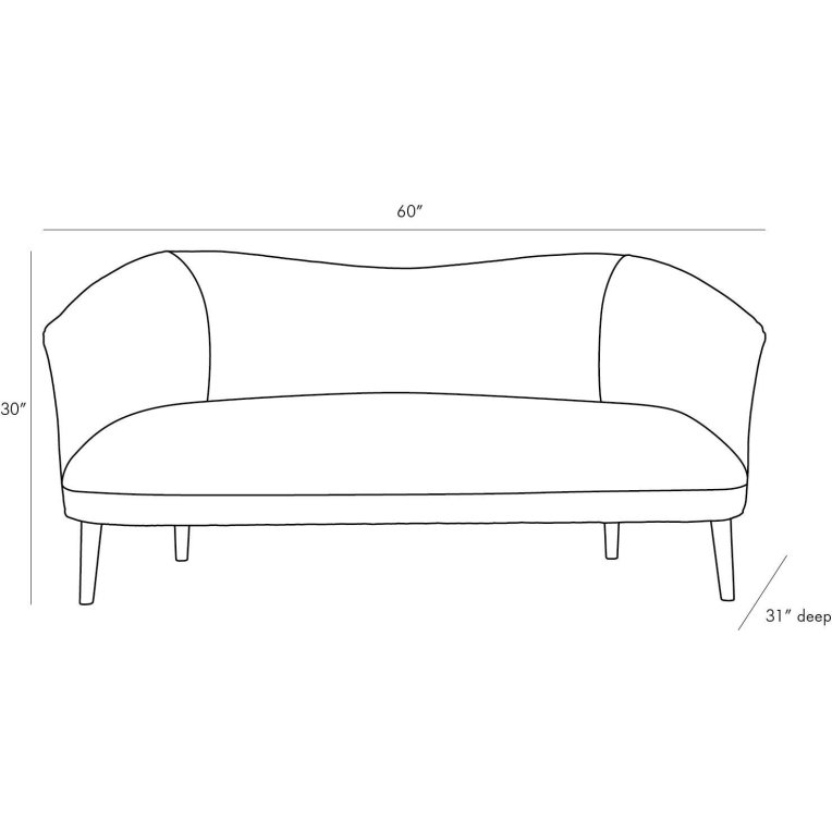 Duprey Settee - Dimensions (Inches)