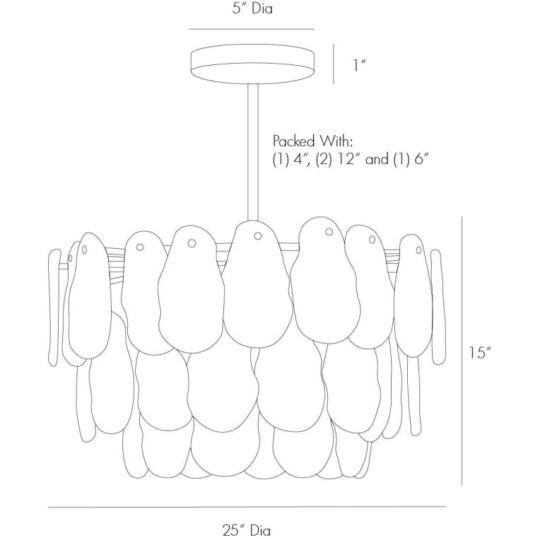 Leon Chandelier - Dimensions (Inches)