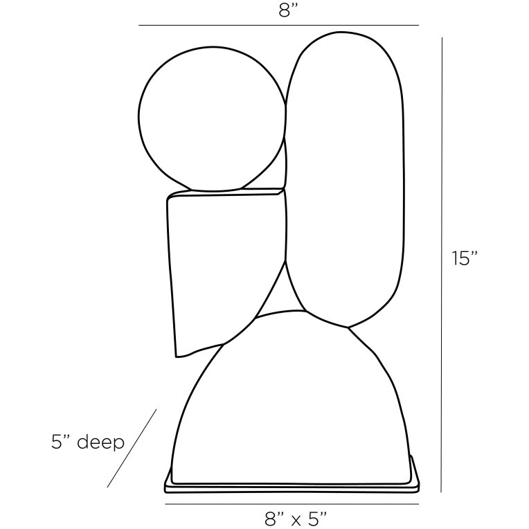 Poza Sculpture - Dimensions (Inches)