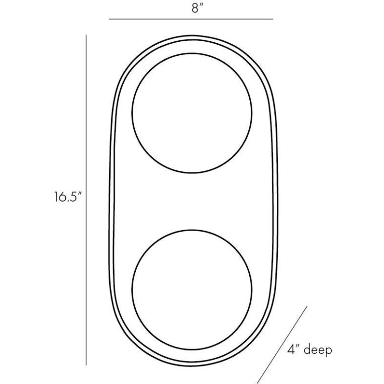 Glaze Large Wall Sconce - Dimensions (Inches)
