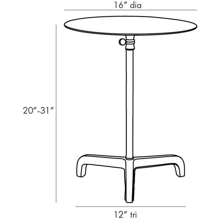 Addison Accent Table - Dimensions (Inches)