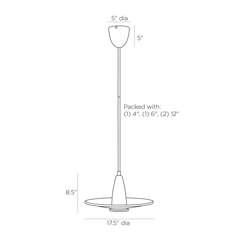 Vasili Flush Mount - Dimensions (Inches)