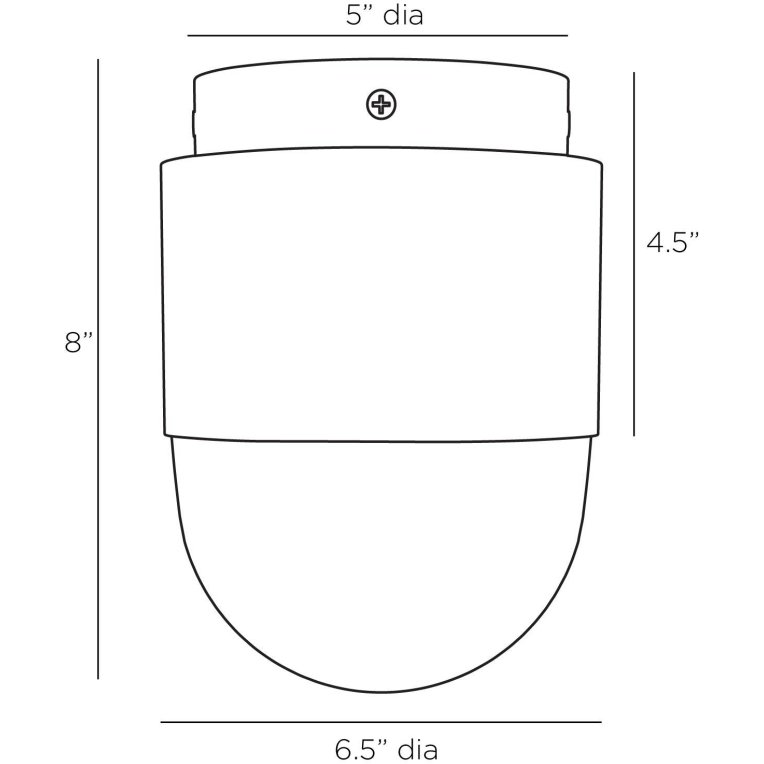 Allentown Flush Mount - Dimensions (Inches)
