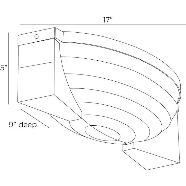 Hammonds Flush Mount - Dimensions (Inches)