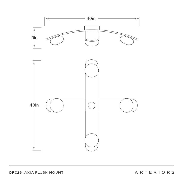 Axia Flush Mount - Dimensions (Inches)
