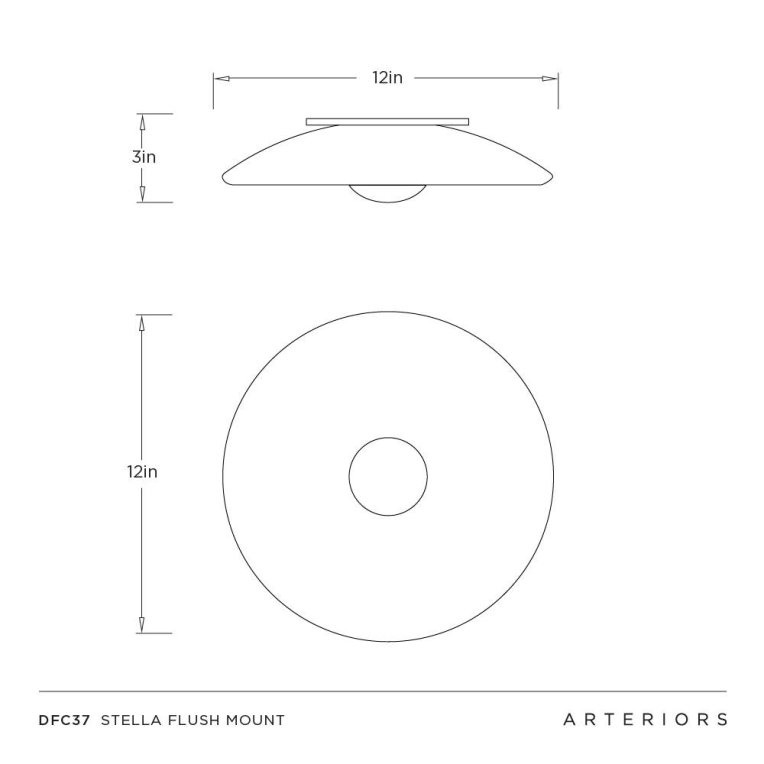 Stella Flush Mount - Dimensions (Inches)