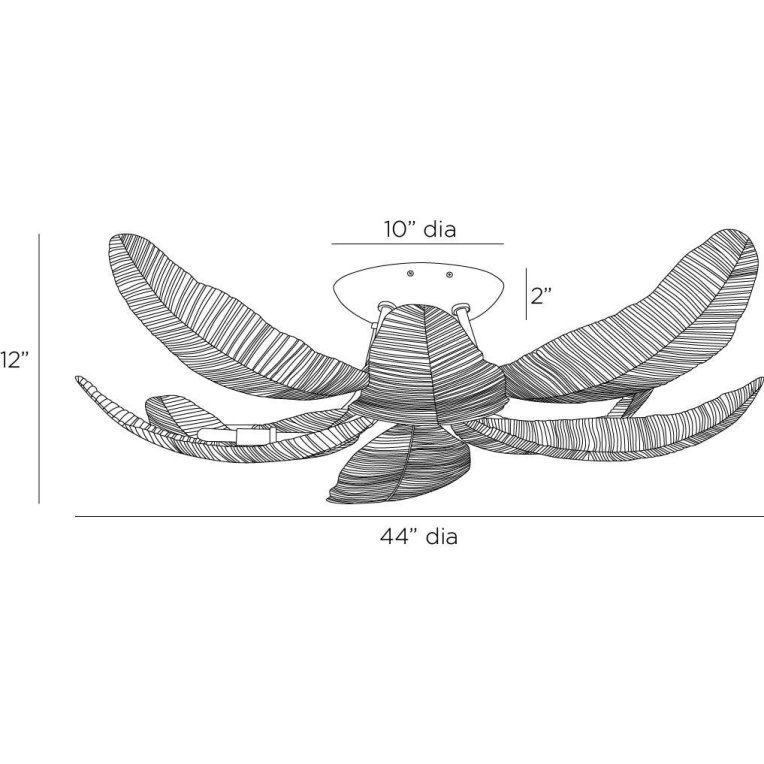 Farah Flush Mount - Dimensions (Inches)
