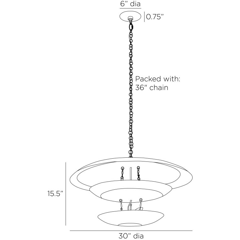 Florko Chandelier - Dimensions (Inches)