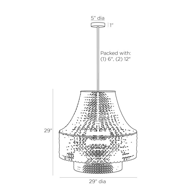 Hannie Chandelier - Dimensions (Inches)
