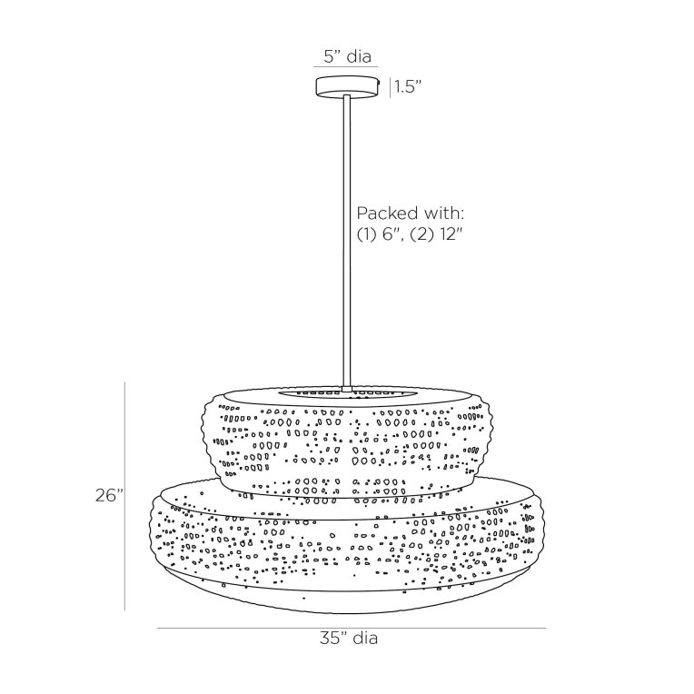 Tanya Chandelier - Dimensions (Inches)