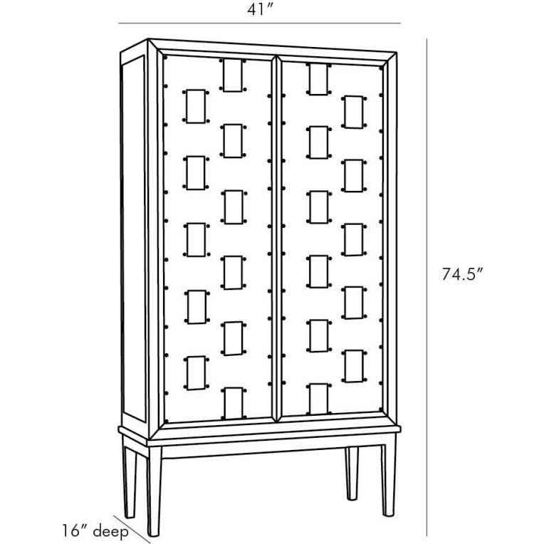 Salotto Cocktail Cabinet - Dimensions (Inches)