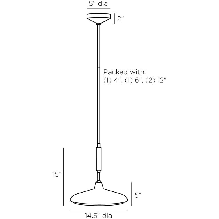 Bryson Pendant - Dimensions (Inches)