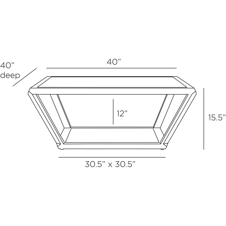 Welbourne Coffee Table - Dimensions (Inches)