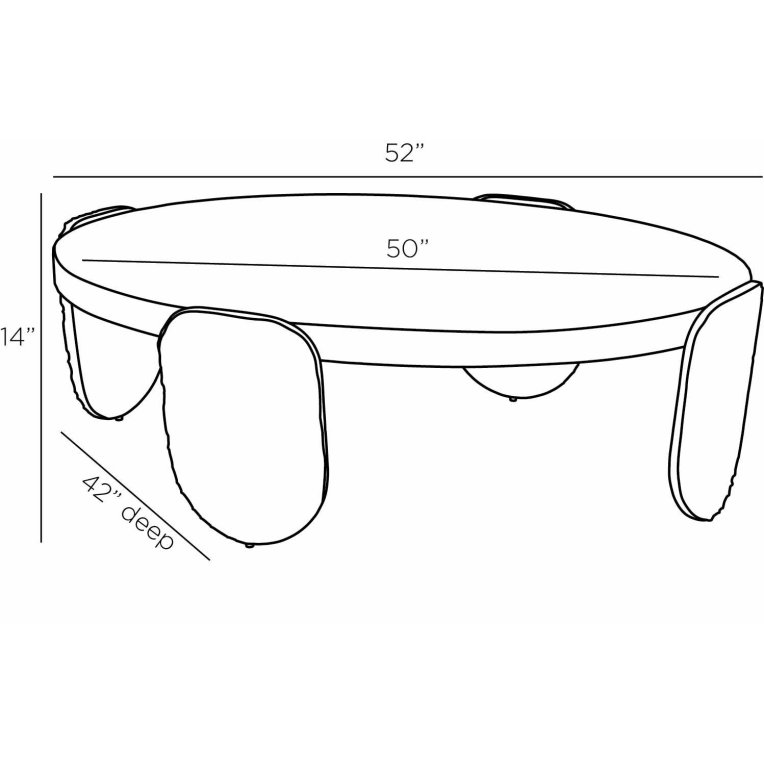 Yogi Coffee Table - Dimensions (Inches)
