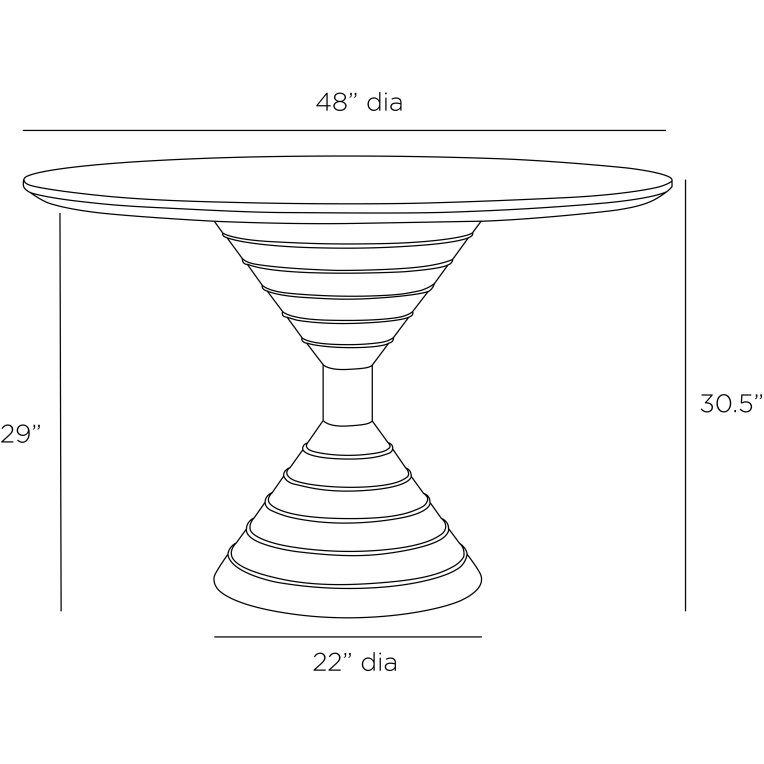 Wilken Entry Table - Dimensions (Inches)