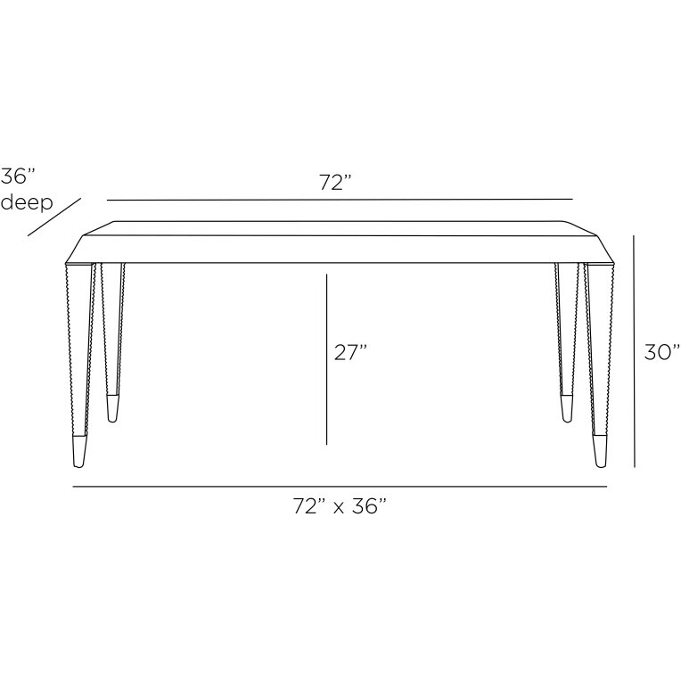 Tristan Dining Table - Dimensions (Inches)