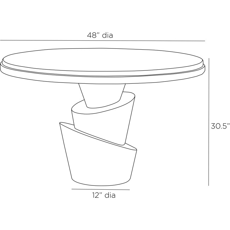 Figueroa Outdoor Entry Table - Dimensions (Inches)