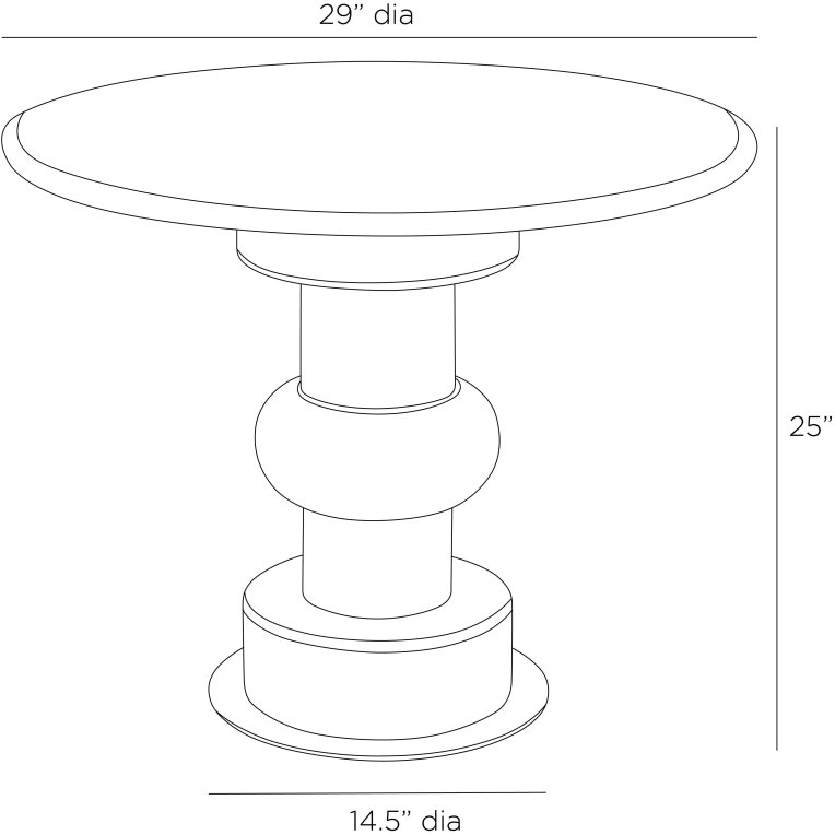 Devito End Table - Dimensions (Inches)