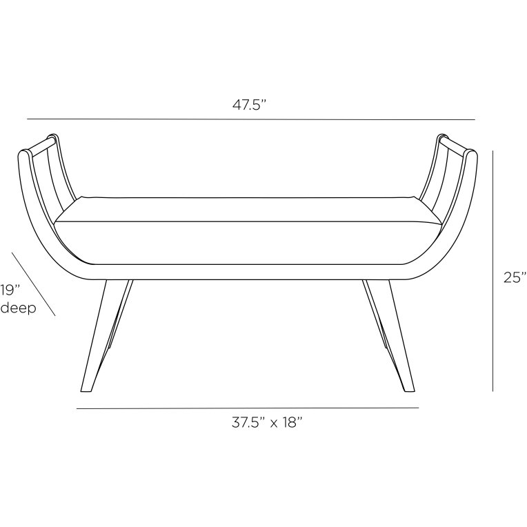 Winston Bench - Dimensions (Inches)
