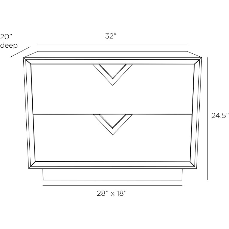 Ulysses Side Table - Dimensions (Inches)