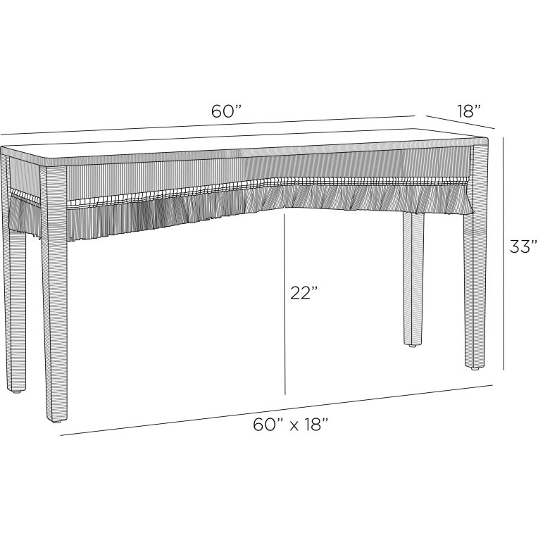 Kai Console - Dimensions (Inches)