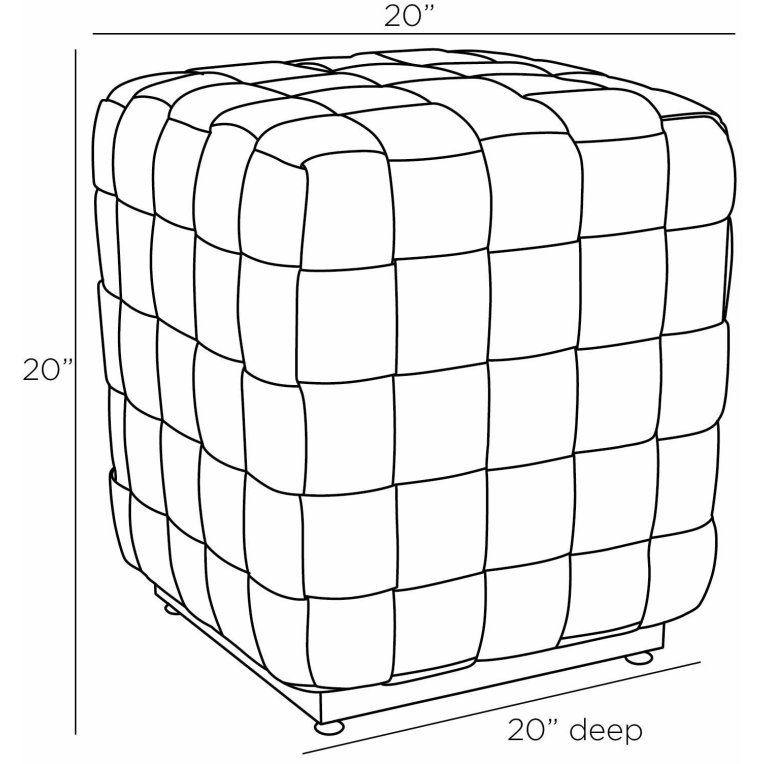 Lakewood Ottoman - Dimensions (Inches)