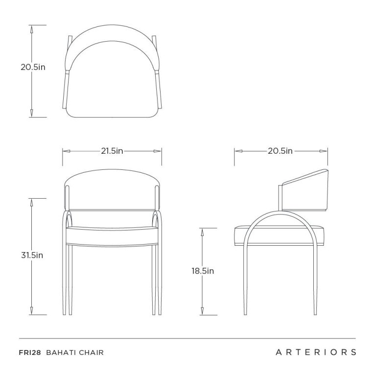 Bahati Chair - Dimensions (Inches)