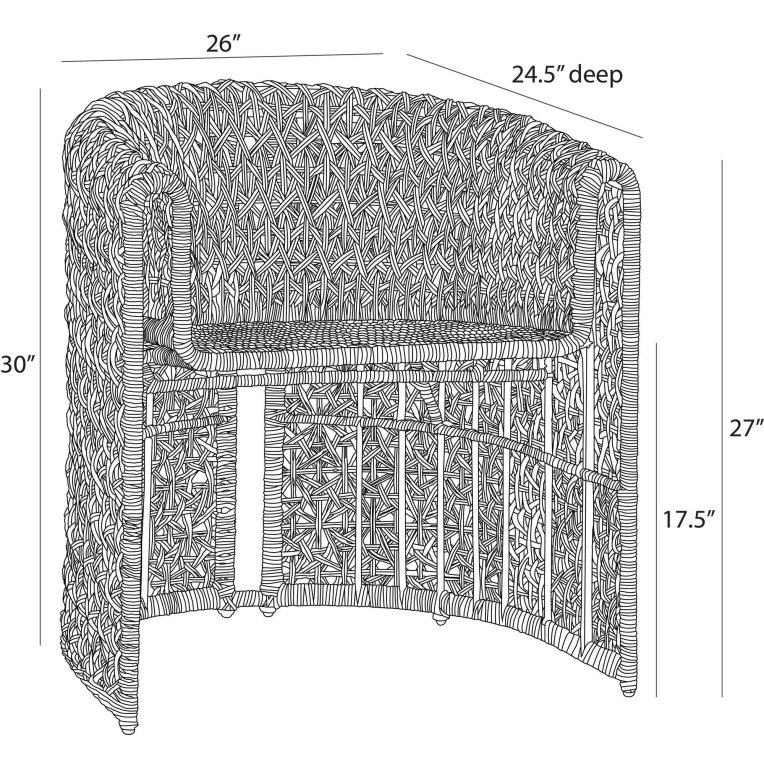 Iggy Outdoor Chair - Dimensions (Inches)