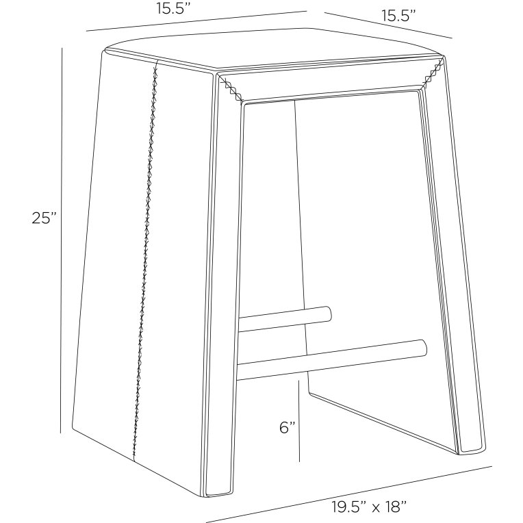 Cowan Counter Stool - Dimensions (Inches)