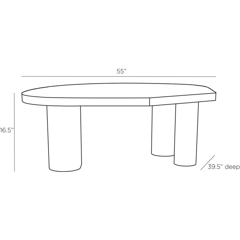 Tribal Coffee Table - Dimensions (Inches)
