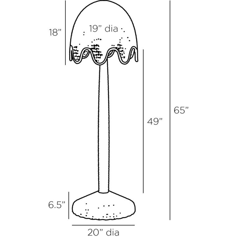 Mar Floor Lamp - Dimensions (Inches)