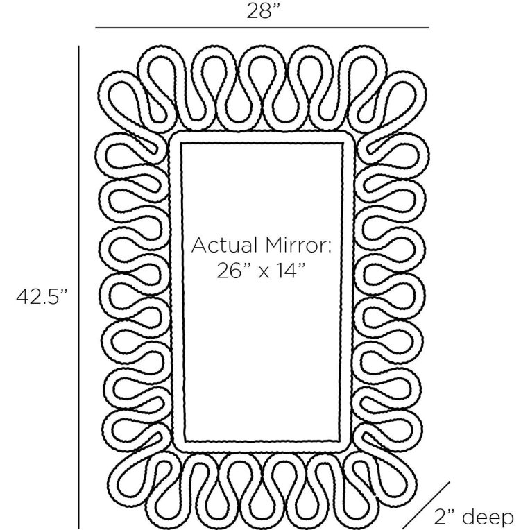 Caracol Mirror - Dimensions (Inches)