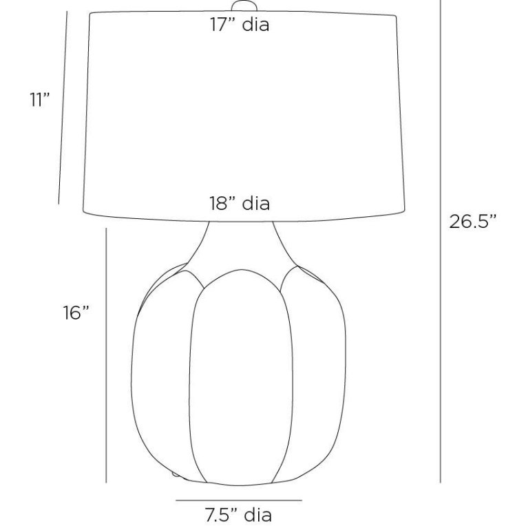 Fig Lamp - Dimensions (Inches)