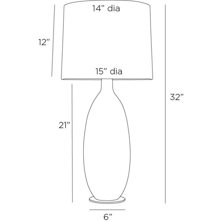 Gola Lamp - Dimensions (Inches)