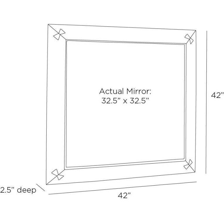 Calpini Mirror - Dimensions (Inches)